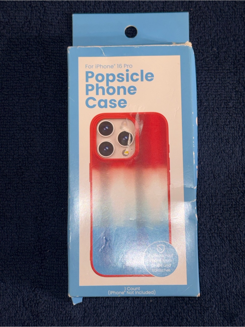 Popsicle Gradient Phone Case for iPhone 16 Pro - Red/Blue